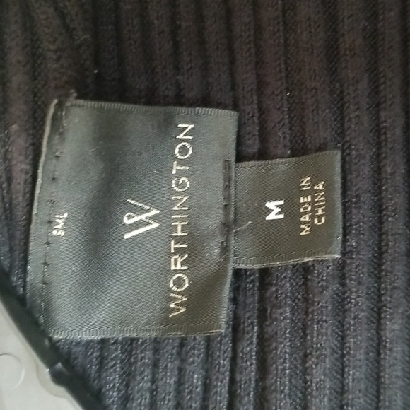 Worthington womens open front sweater black - Picture 6 of 7